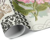 Hübsches Design im Muster Damask Geschenkpapier (Rolleneckpunkt)