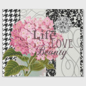 Hübsches Design im Muster Damask Geschenkpapier (Flach)