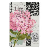 Hübsches Design im Muster Damask Mini Klemmbrett (Rückseite)