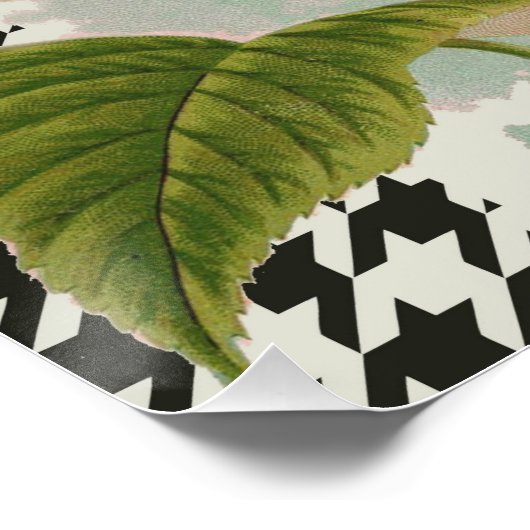 Hübsches Design im Muster Damask Poster (Ecke)