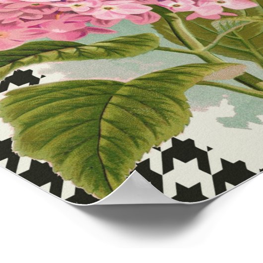 Hübsches Design im Muster Damask Poster (Ecke)