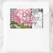 Hübsches Design im Muster Damask Rechteckiger Aufkleber (Tasche)