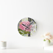 Hübsches Design im Muster Damask Runde Wanduhr (Zuhause)