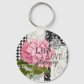 Hübsches Design im Muster Damask Schlüsselanhänger (Vorderseite)