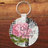 Hübsches Design im Muster Damask Schlüsselanhänger (Vorderseite)