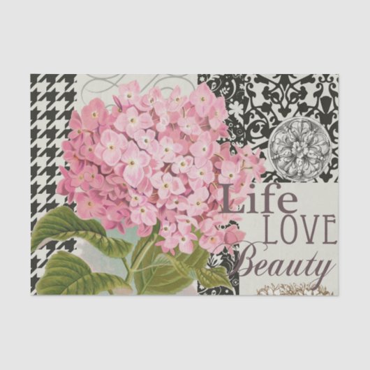 Hübsches Design im Muster Damask Seidenpapier (Vorderseite)