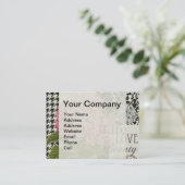 Hübsches Design im Muster Damask Visitenkarte (Stehend Vorderseite)