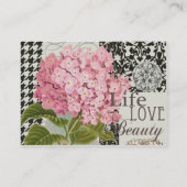 Hübsches Design im Muster Damask Visitenkarte (Rückseite)