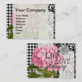 Hübsches Design im Muster Damask Visitenkarte (Vorne/Hinten)