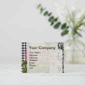 Hübsches Design im Muster Damask Visitenkarte (Stehend Vorderseite)