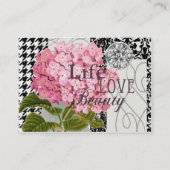 Hübsches Design im Muster Damask Visitenkarte (Rückseite)