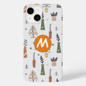 Hübsches Design mit Monogramm Kiefernbaum Weihnach Case-Mate iPhone Hülle (Rückseite)