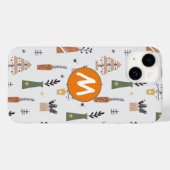 Hübsches Design mit Monogramm Kiefernbaum Weihnach Case-Mate iPhone Hülle (Rückseite (Horizontal))