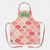 Hübsches Design Mit Monogramm l Retro-Muster l Ros Schürze (Vorderseite)