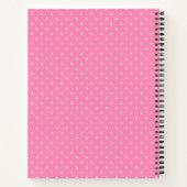 Hübsches Design Polka dot pattern l Girly pink Notizblock (Rückseite)