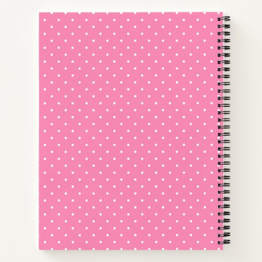 Hübsches Design Polka dot pattern l Girly pink Notizblock (Rückseite)