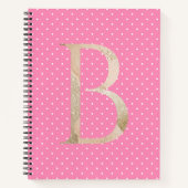 Hübsches Design Polka dot pattern l Girly pink Notizblock (Vorderseite)