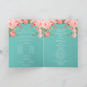 Hübsches Design von Aquamarinen und Korallenflora  Programm (Innenseite)