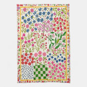 Hübsches Ditsy-Blumen-Teehandtuch. Geschirrtuch (Vertikal)