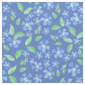 Hübsches Ditsy Singrün-blaues Grün-Blumenmuster Stoff (Nahaufnahme)