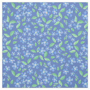 Hübsches Ditsy Singrün-blaues Grün-Blumenmuster Stoff