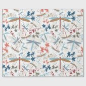 Hübsches Drachenmuster Geschenkpapier (Flach)