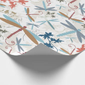 Hübsches Drachenmuster Geschenkpapier (Ecke)