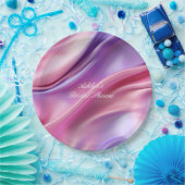 Hübsches Dreamy Pink Lila Brautparty Pappteller (Party)