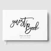 Hübsches Drehbuch Schwarze Typografie und Grenzhoc Gästebuch (Vorderseite)