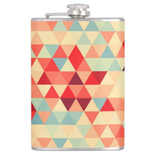 Hübsches Dreieck Muster II + Ihre Ideen Flachmann