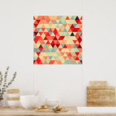 Hübsches Dreieck Muster II + Ihre Ideen Poster (Küche)