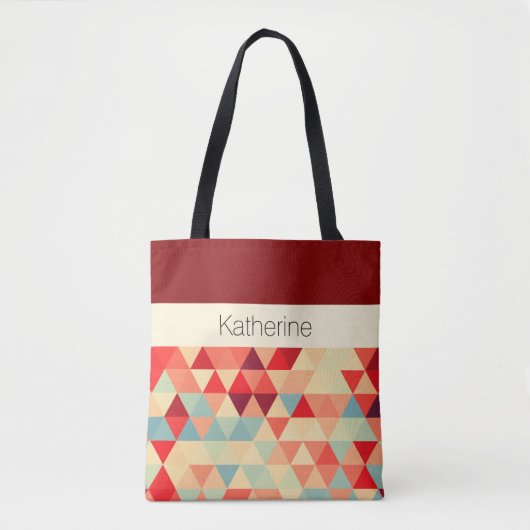 Hübsches Dreieck Muster II + Ihre Ideen Tasche (Vorderseite)