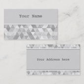 Hübsches Dreieck Muster II + Ihre Ideen Visitenkarte (Vorne/Hinten)