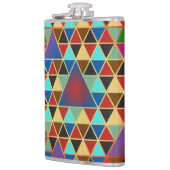 Hübsches Dreieck Muster III + Ihre Ideen Flachmann (Links)