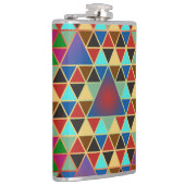 Hübsches Dreieck Muster III + Ihre Ideen Flachmann (Rechts)