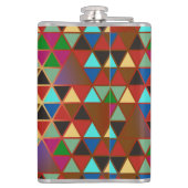 Hübsches Dreieck Muster III + Ihre Ideen Flachmann (Rückseite)