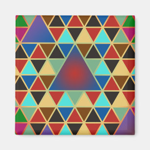 Hübsches Dreieck Muster III + Ihre Ideen Magnet