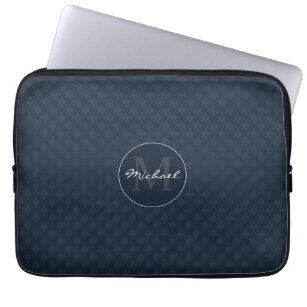 Hübsches dunkles Marine-Blau-personalisiertes Laptopschutzhülle