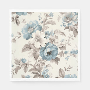 Hübsches Dusty Blau/hellbraun Serviette