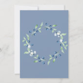 Hübsches Dusty Blue Wreath Save The Date (Rückseite)
