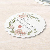 Hübsches Dusty Pink Floral Brautparty Untersetzer (angewinkelt)
