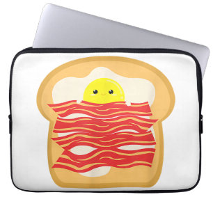 Hübsches Ei im Bacon Toast Bed T - Shirt - Food Br Laptopschutzhülle