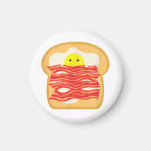 Hübsches Ei im Bacon Toast Bed T - Shirt - Food Br Magnet (Vorne)