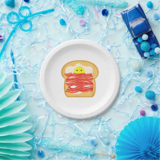 Hübsches Ei im Bacon Toast Bed T - Shirt - Food Br Pappteller (Party)