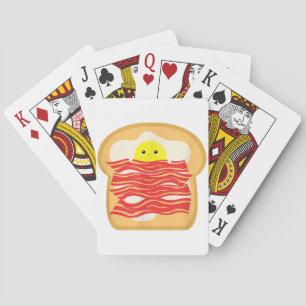 Hübsches Ei im Bacon Toast Bed T - Shirt - Food Br Spielkarten