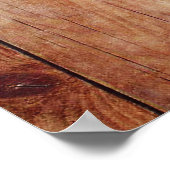 Hübsches Eichhörnchen aus Holz Poster (Ecke)
