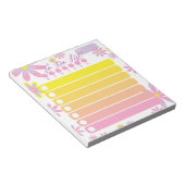 Hübsches, einfaches, blumenrosa, orange gelbes Tuc Notizblock (angewinkelt)