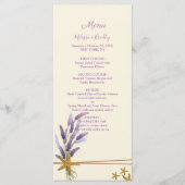 hübsches einfaches Hochzeitsmenü mit Seestern Programm (Vorderseite)