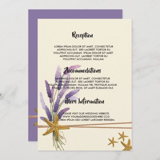 hübsches Einfaches Hochzeitsprogramm Einladung (Vorne/Hinten)