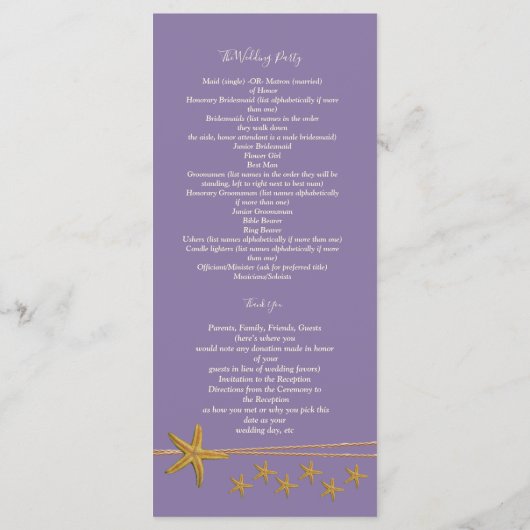 hübsches einfaches Sternenprogramm Programm (Rückseite)